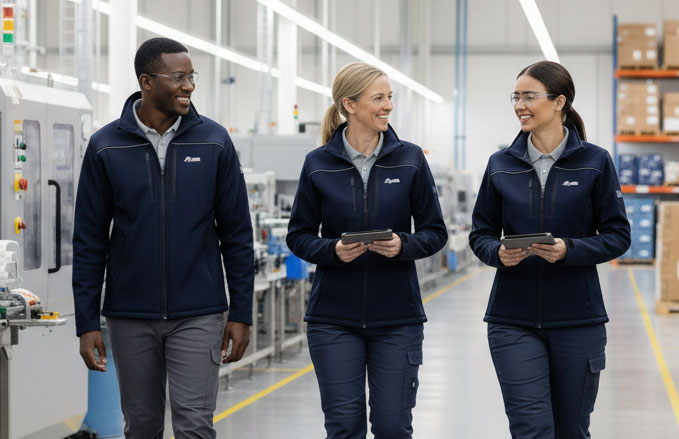 Mitarbeiter in einheitliche Corporate Ware